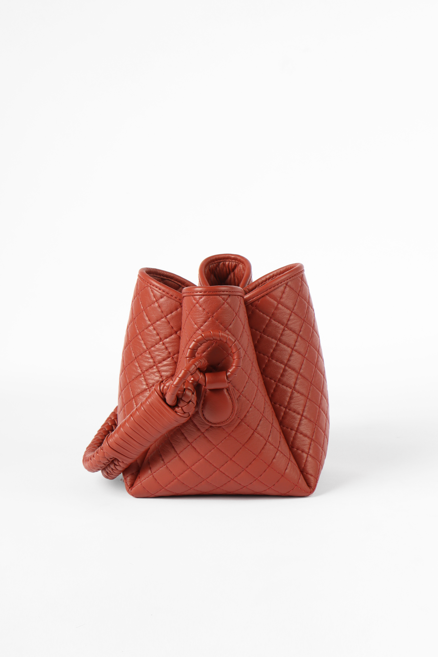 Tulip Mini Bucket Bag, Brick Red