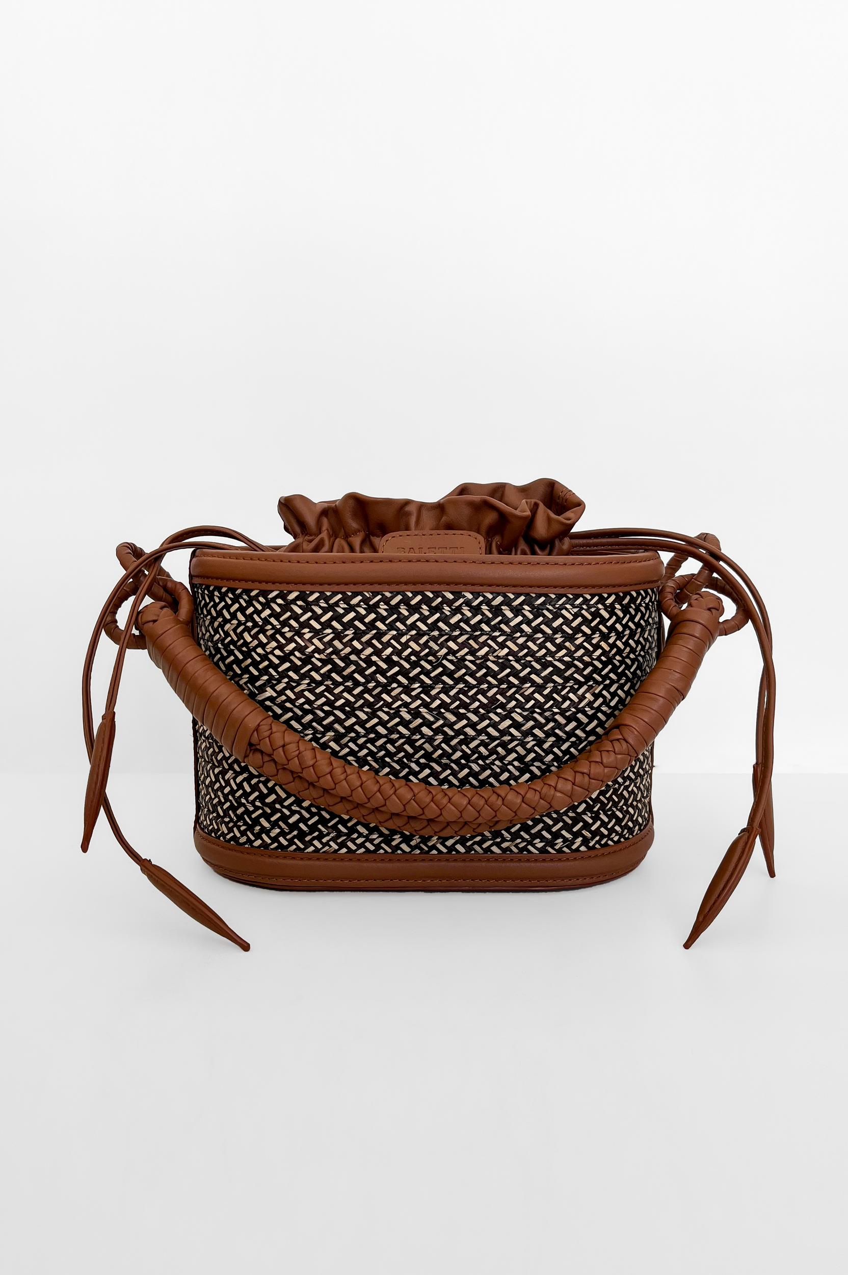 Caña Basket Bucket, Marbled Brown