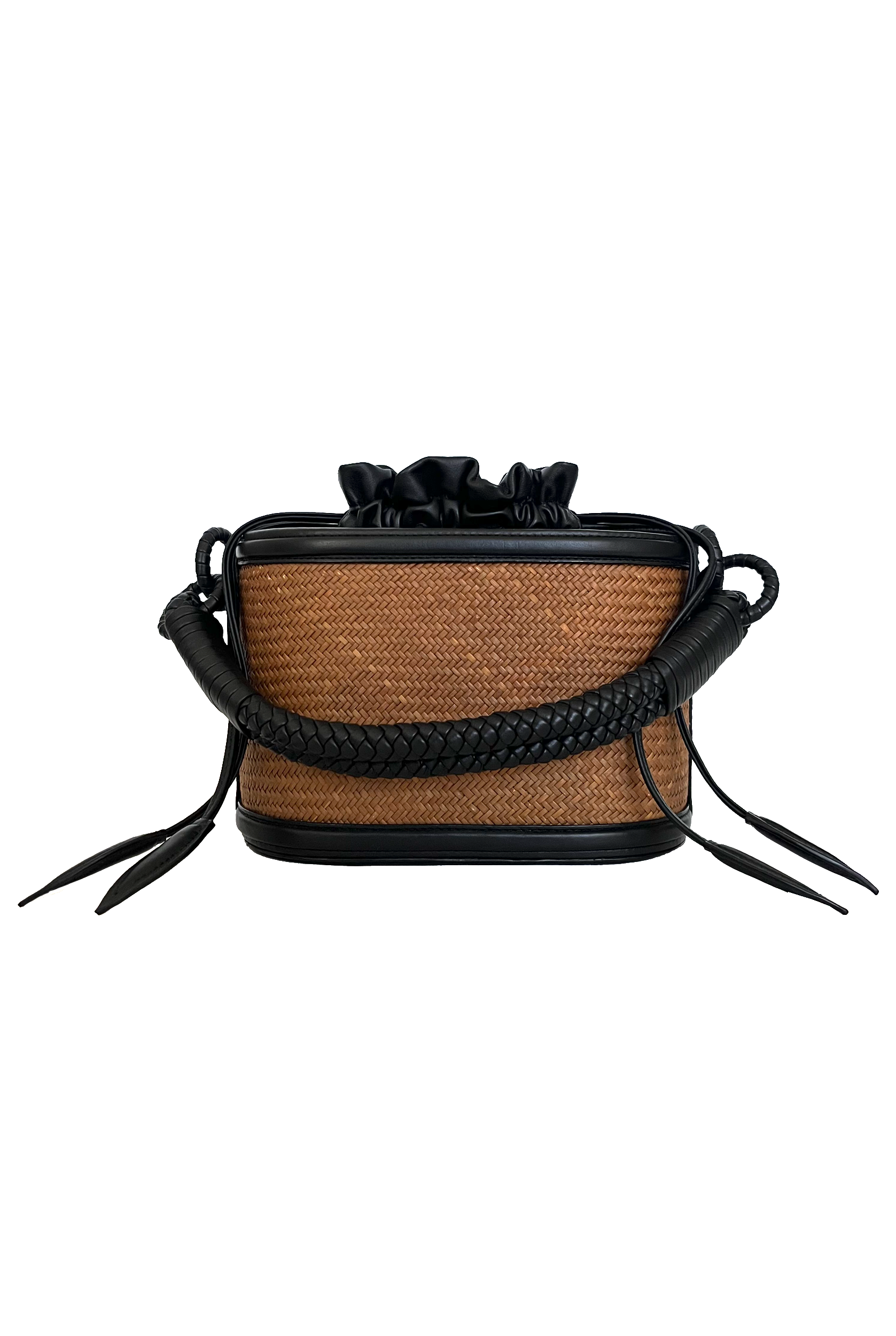 Iraca Basket Bucket, Chocolate