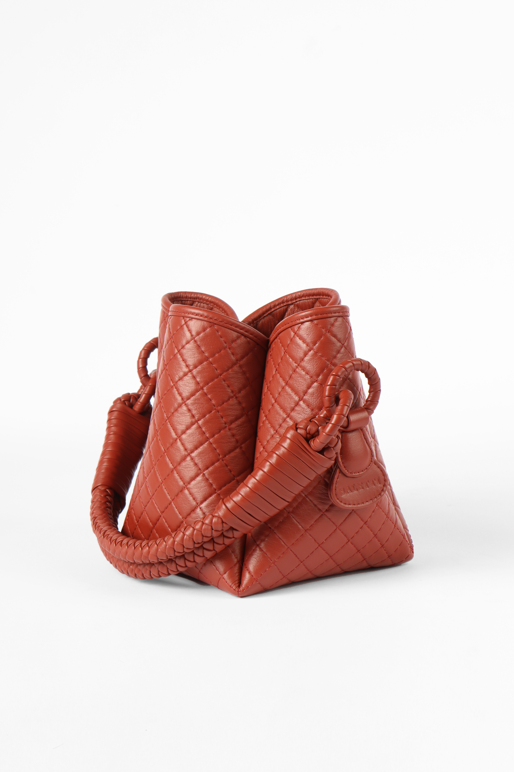 Tulip Mini Bucket Bag, Brick Red