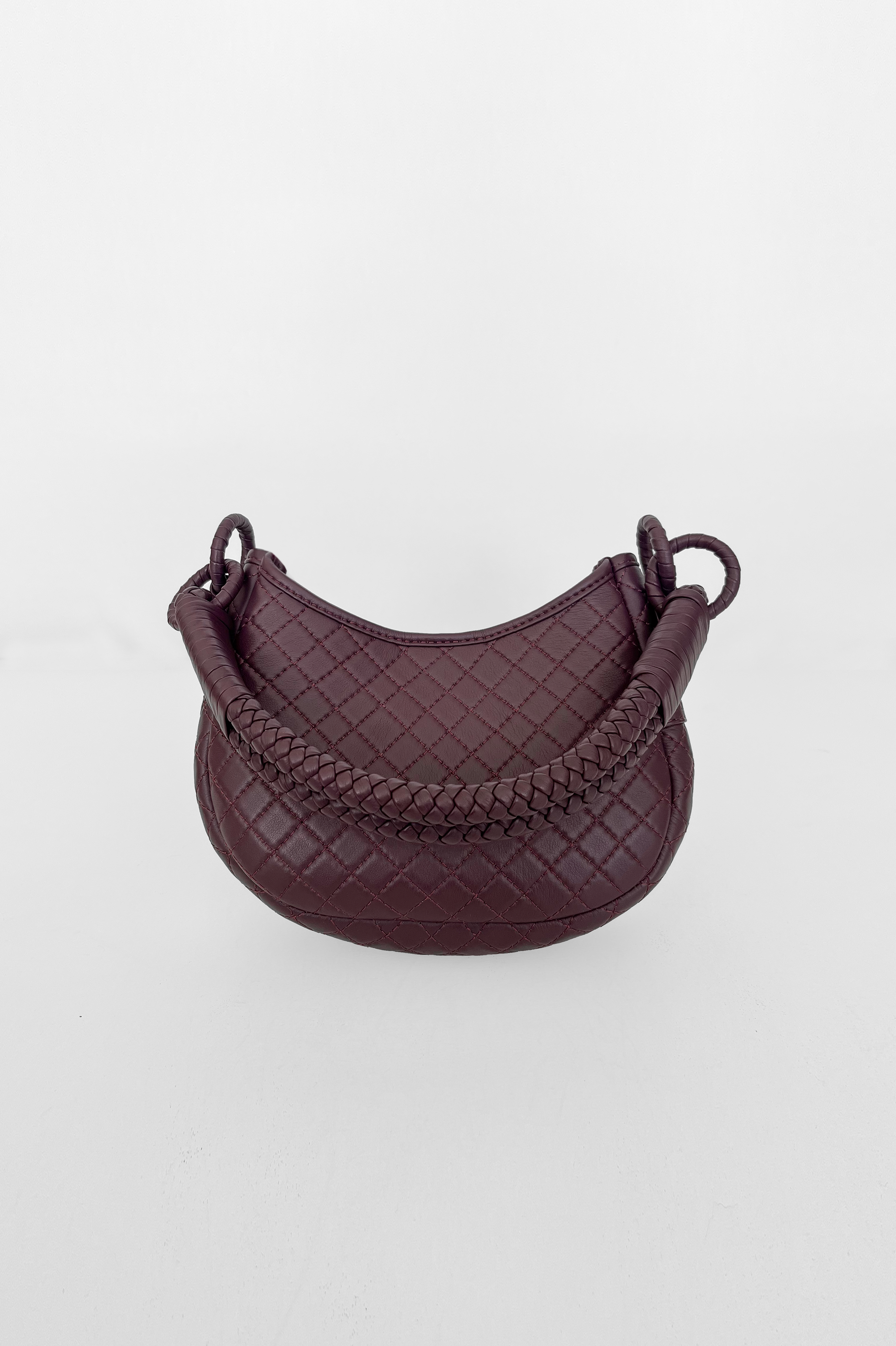 Saddle Mini, Shoulder Bag - Burgundy