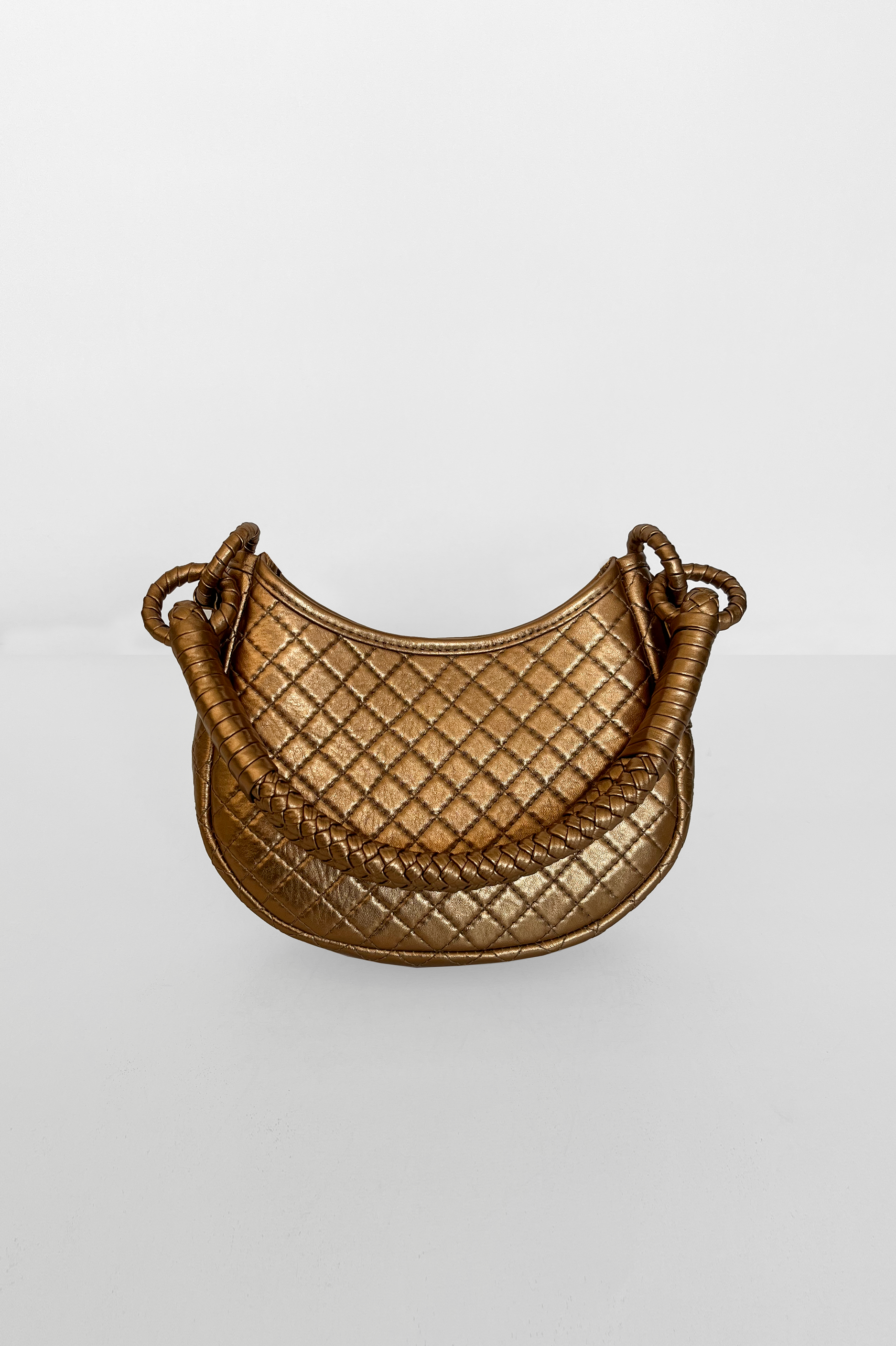 Saddle Mini, Shoulder Bag - Gold