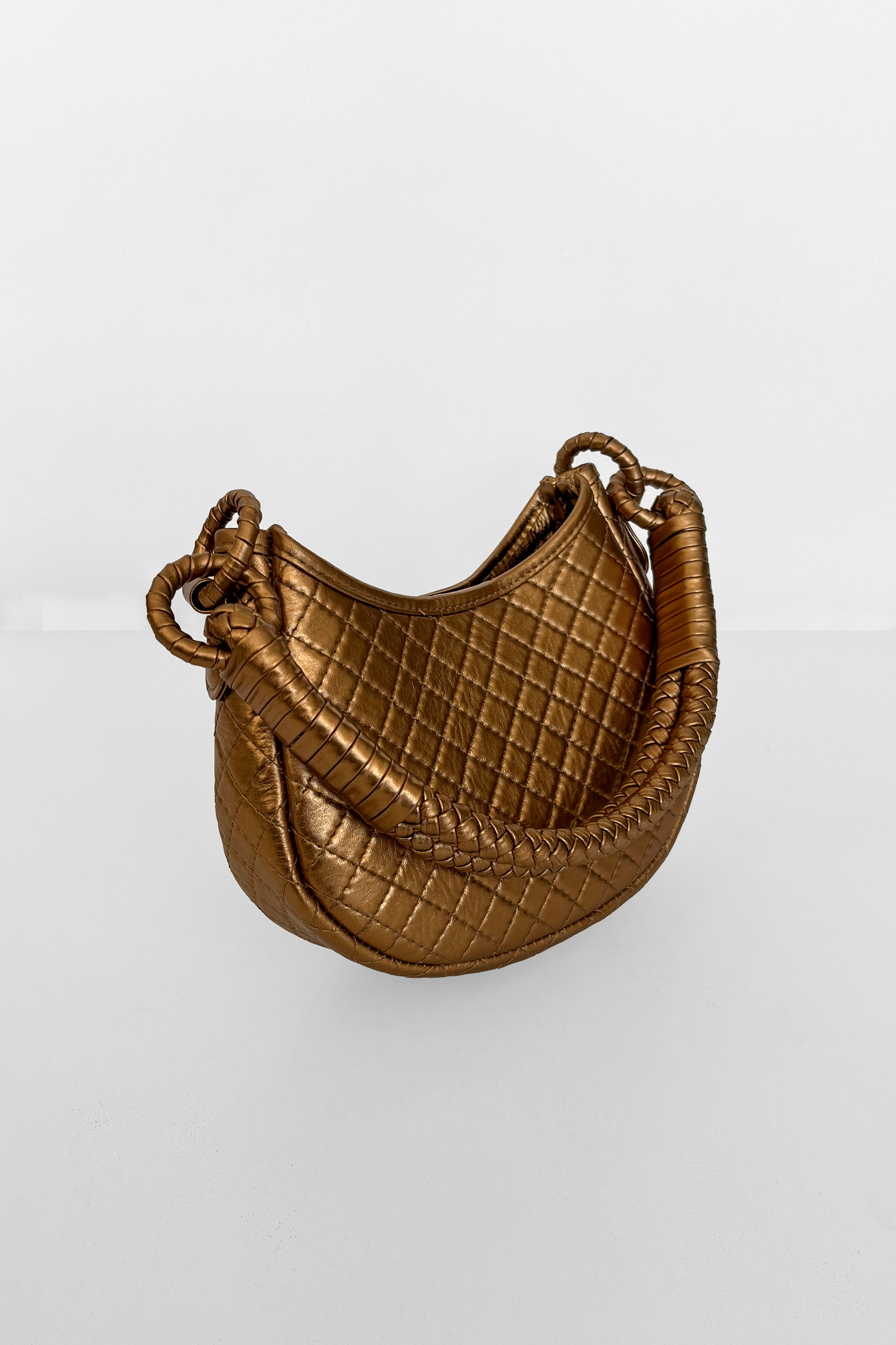 Saddle Mini, Shoulder Bag - Gold
