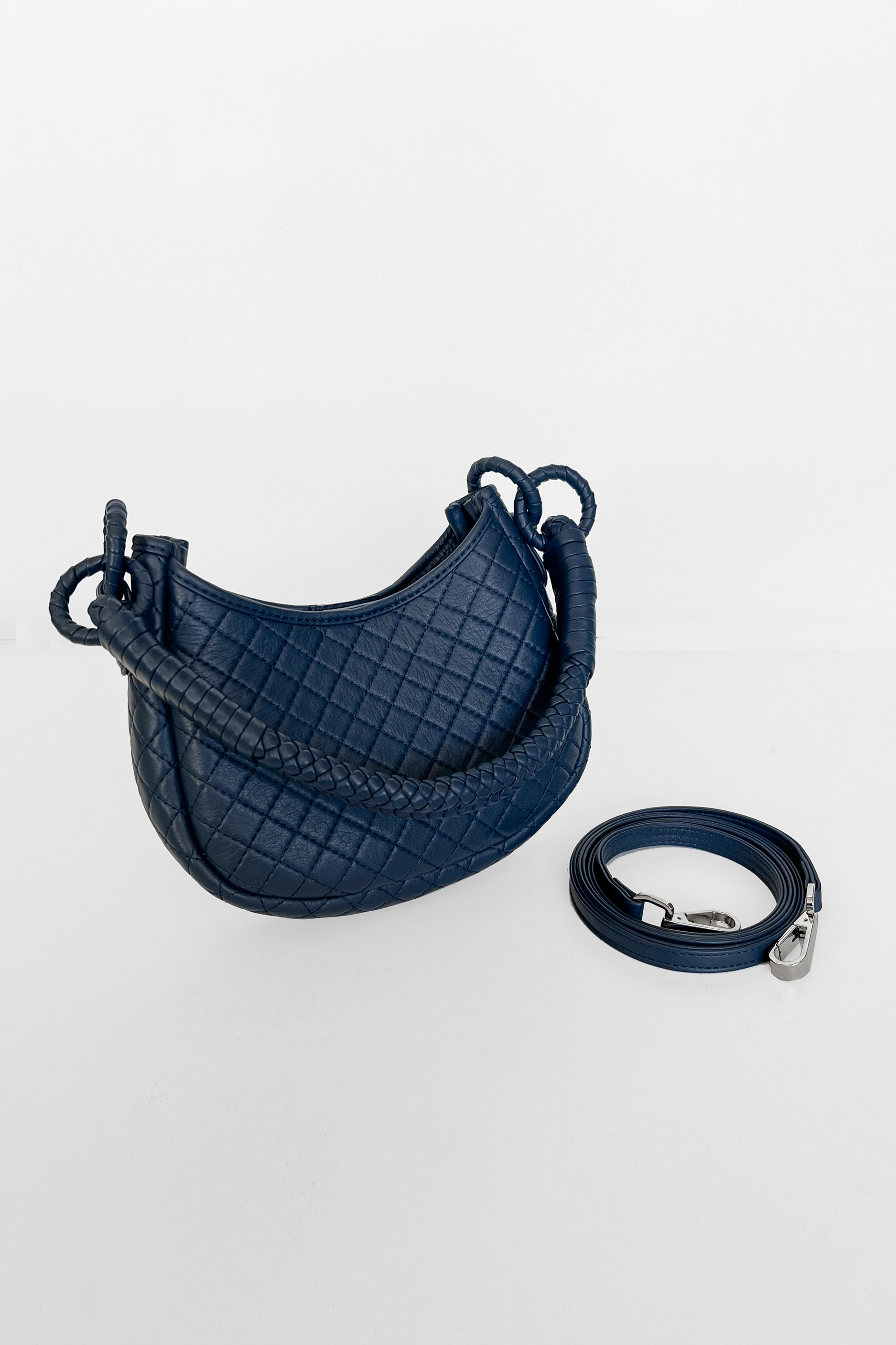 Saddle Mini, Shoulder Bag - Navy Blue