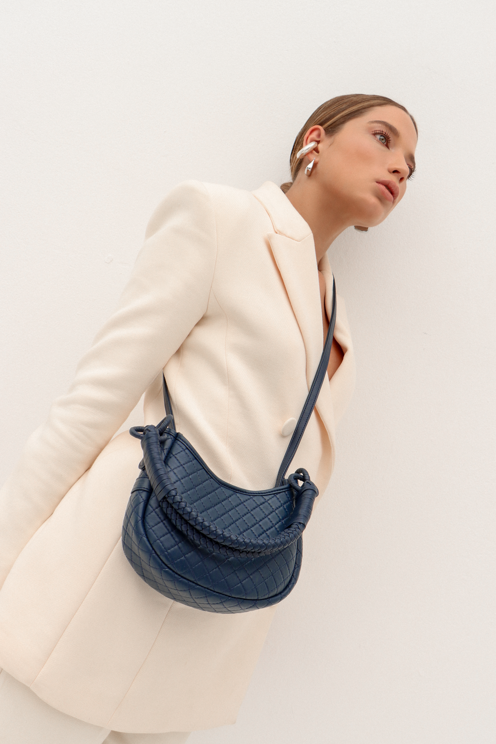 Saddle Mini, Shoulder Bag - Navy Blue