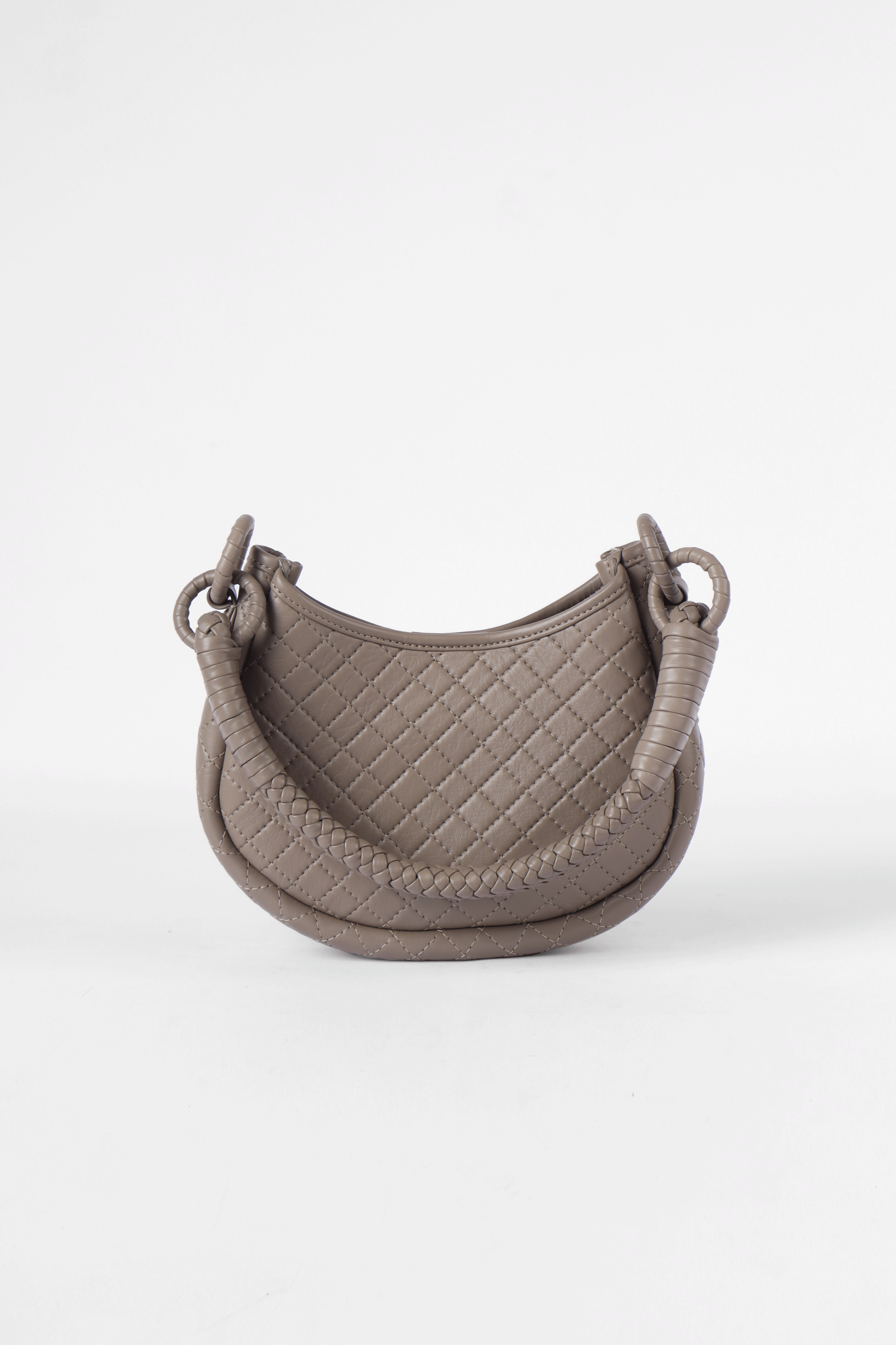Saddle Mini, Shoulder Bag - Taupe