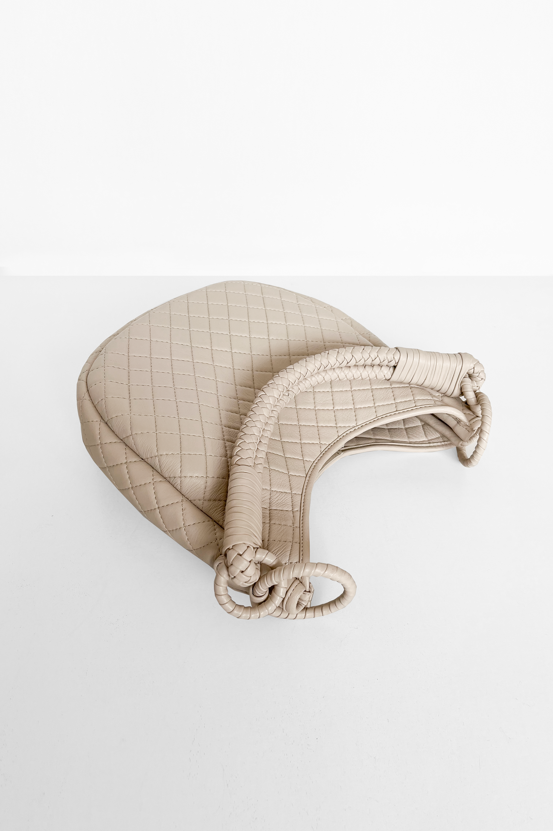 Saddle Shoulder Bag, Beige