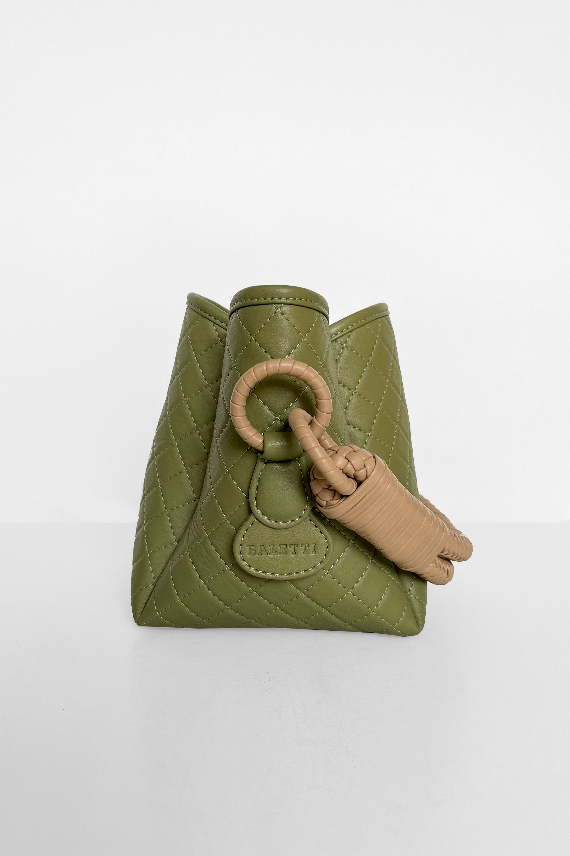 Tulip Mini Bucket Bag, Aloe & Cappuccino