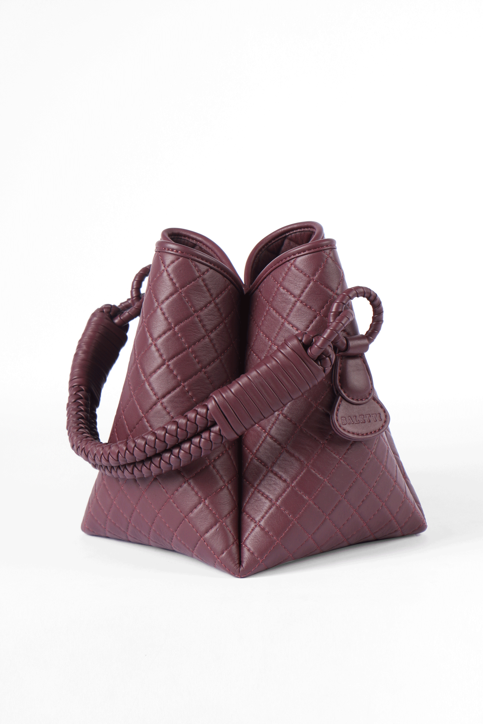 Tulip Bucket Bag, Burgundy