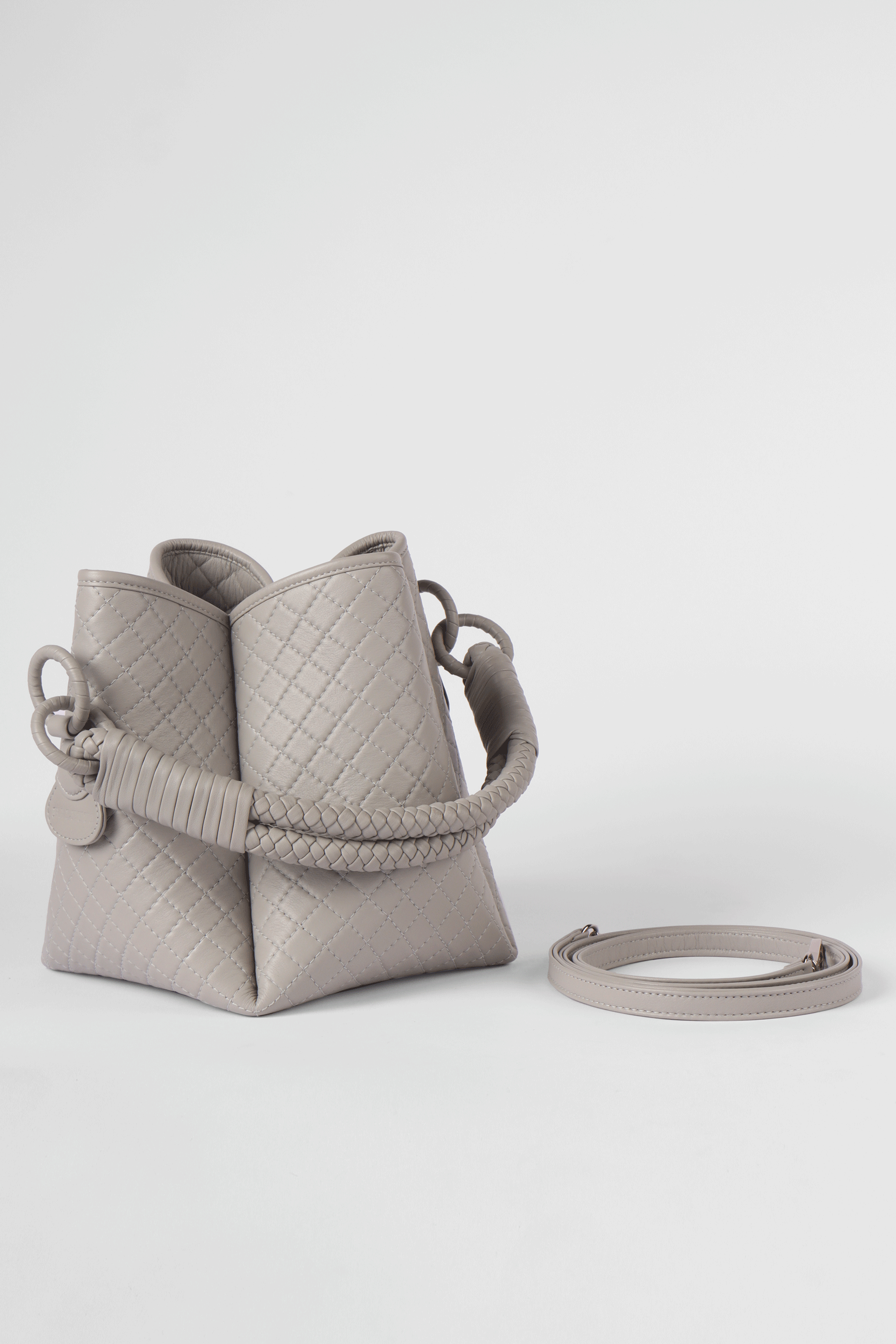 Tulip Bucket Bag, Marble Gray