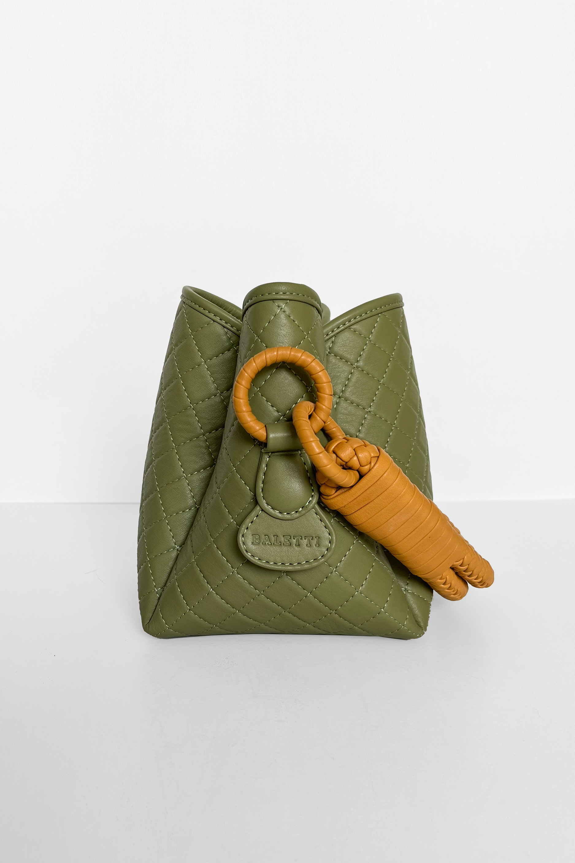 Tulip Mini Bucket Bag, Aloe & Yellow
