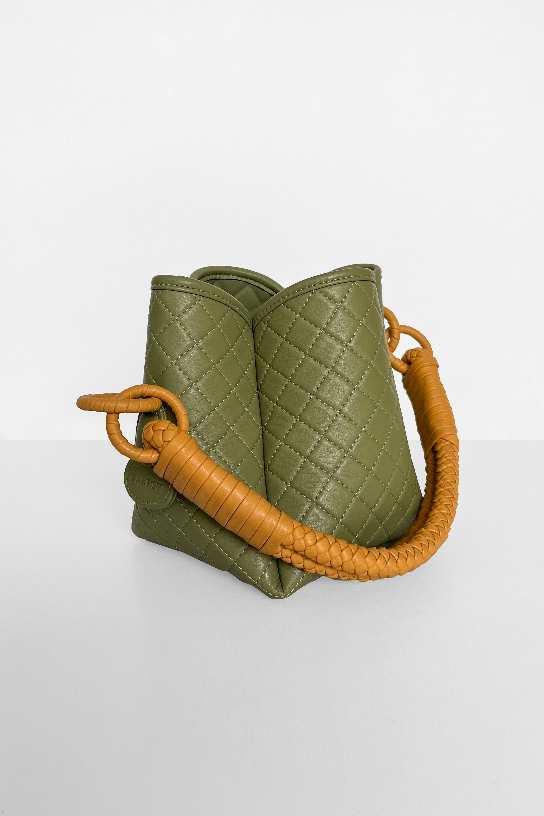 Tulip Mini Bucket Bag, Aloe & Yellow