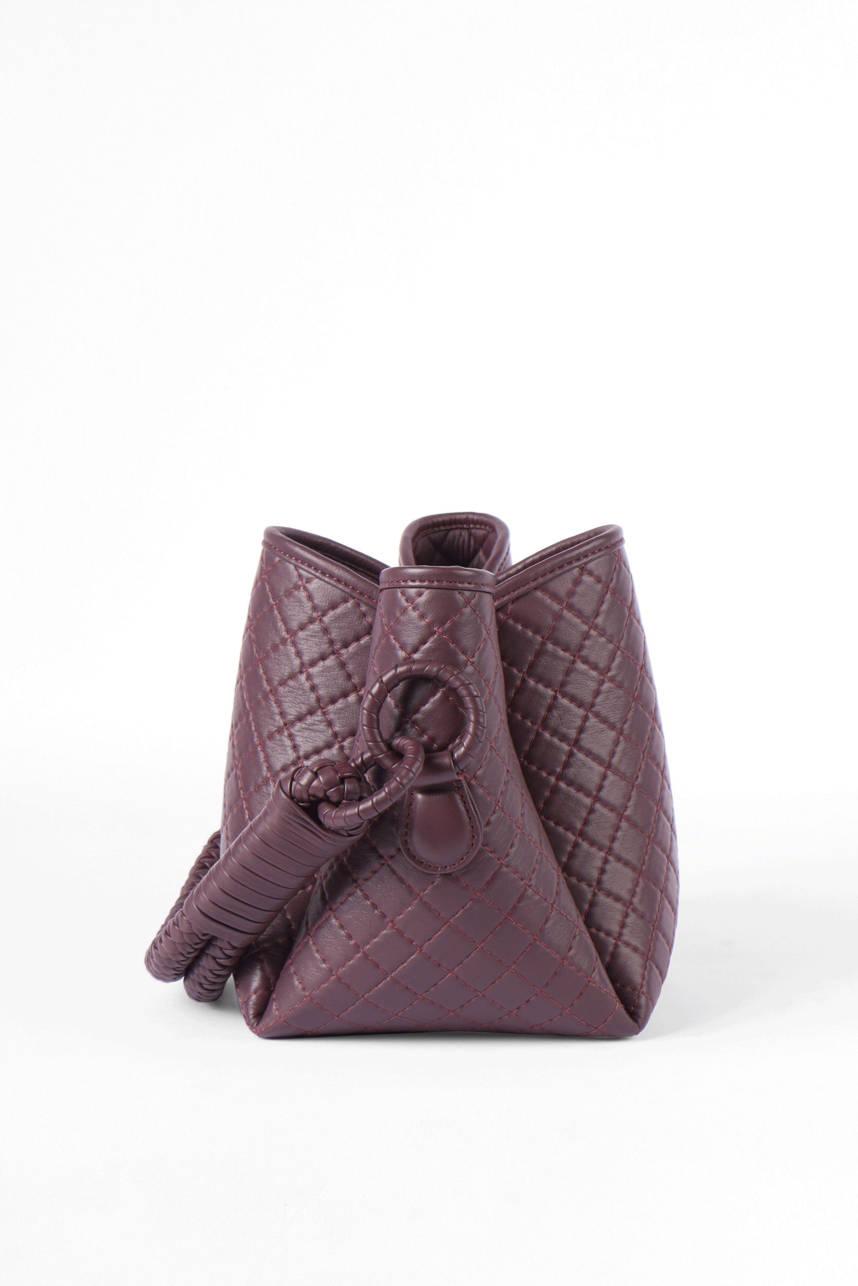 Tulip Mini Bucket Bag, Burgundy