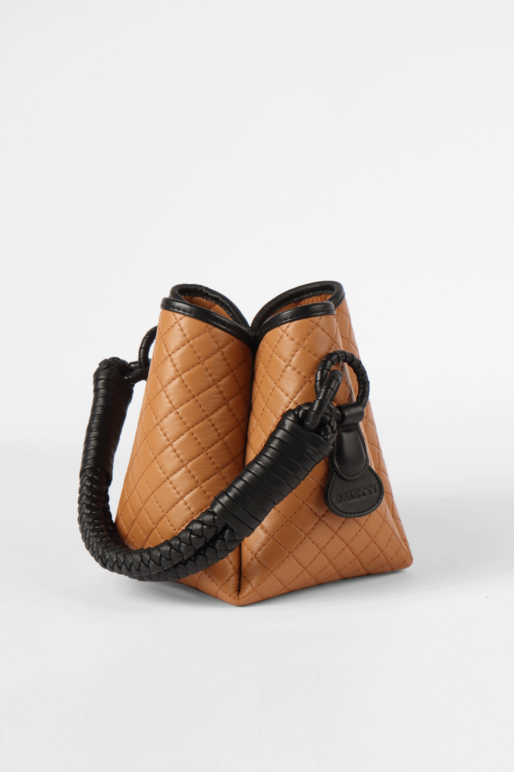 Tulip Mini Bucket Bag, Honey & Black