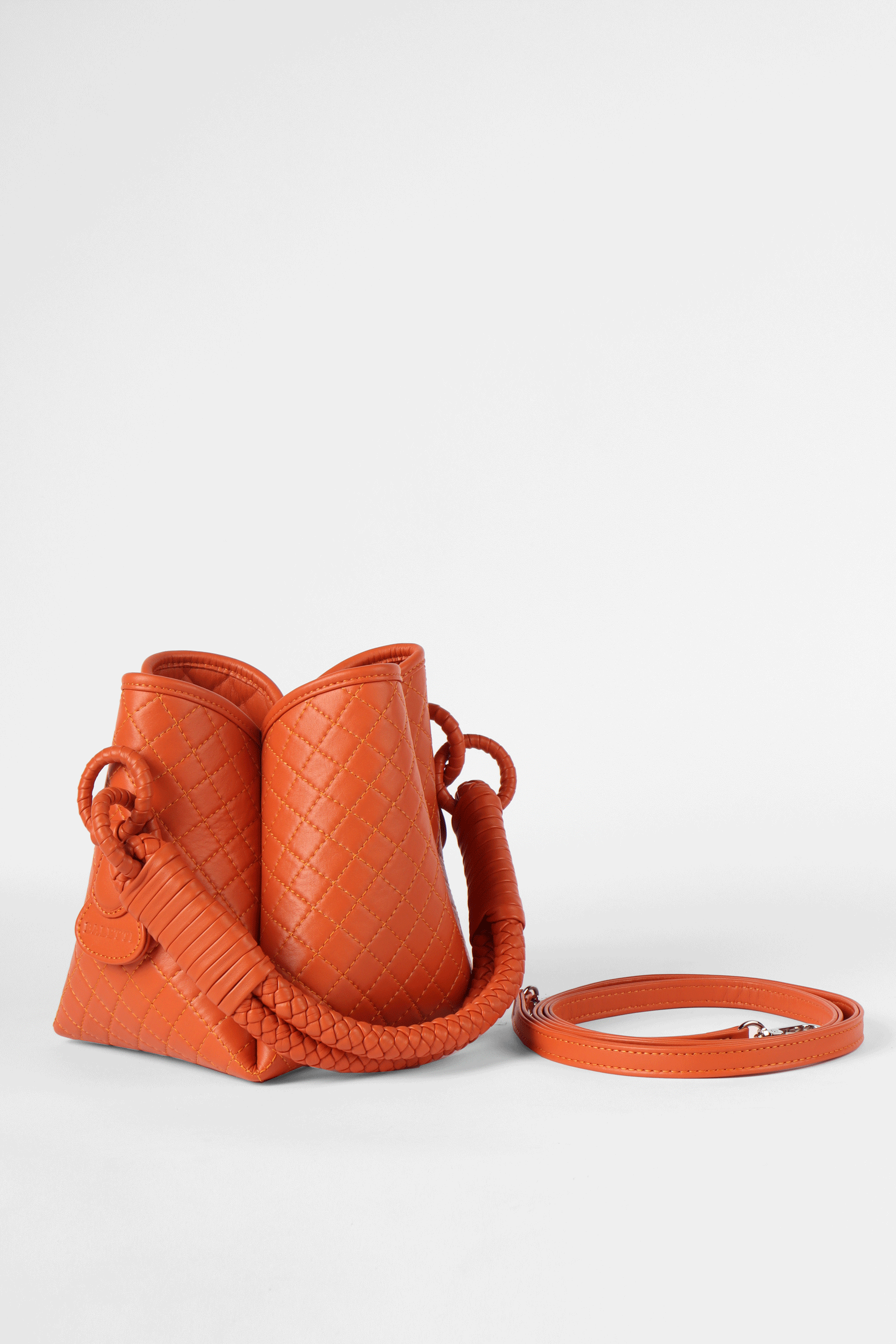 Tulip Mini Bucket Bag, Orange