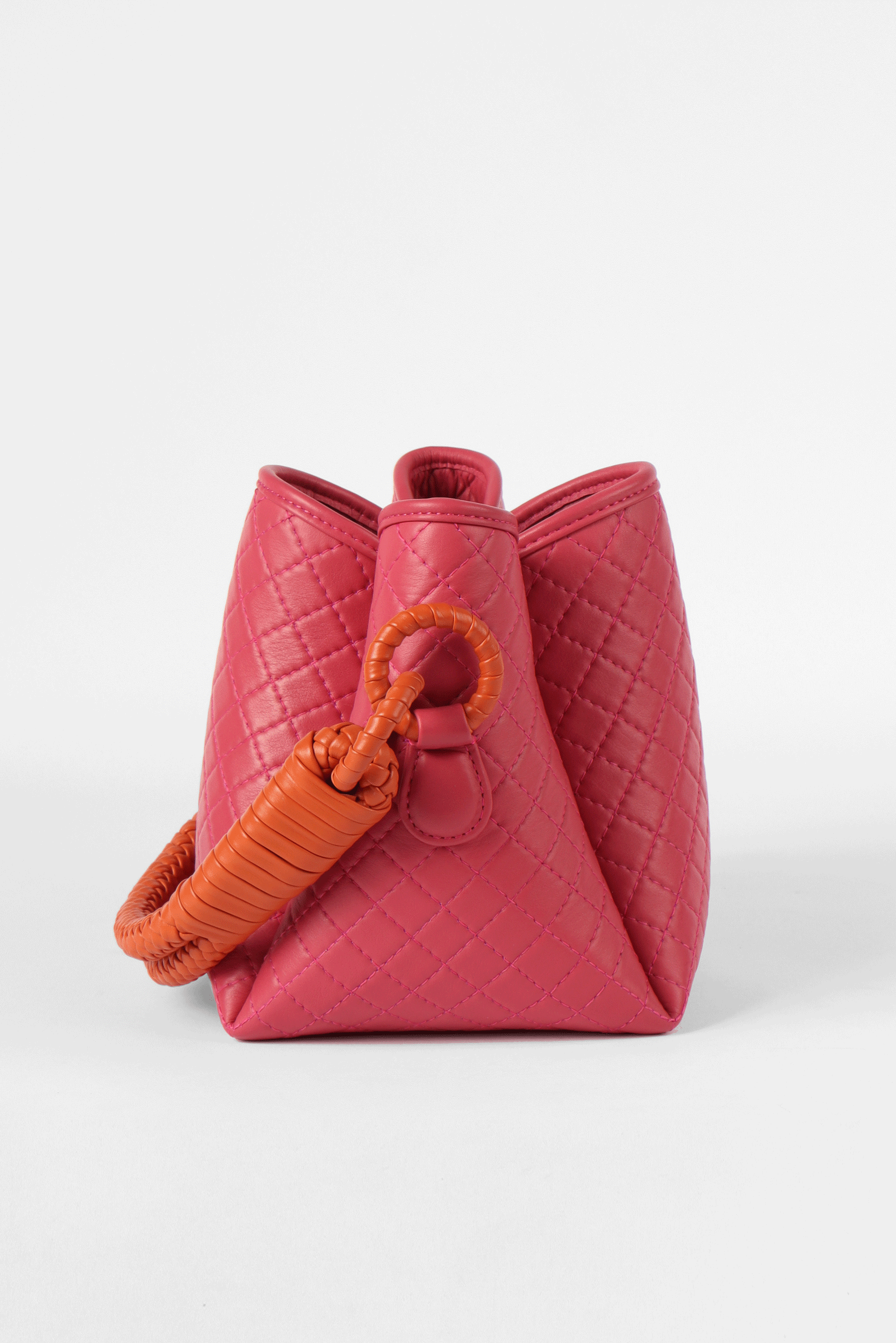 Tulip Mini Bucket Bag, Pink & Orange.