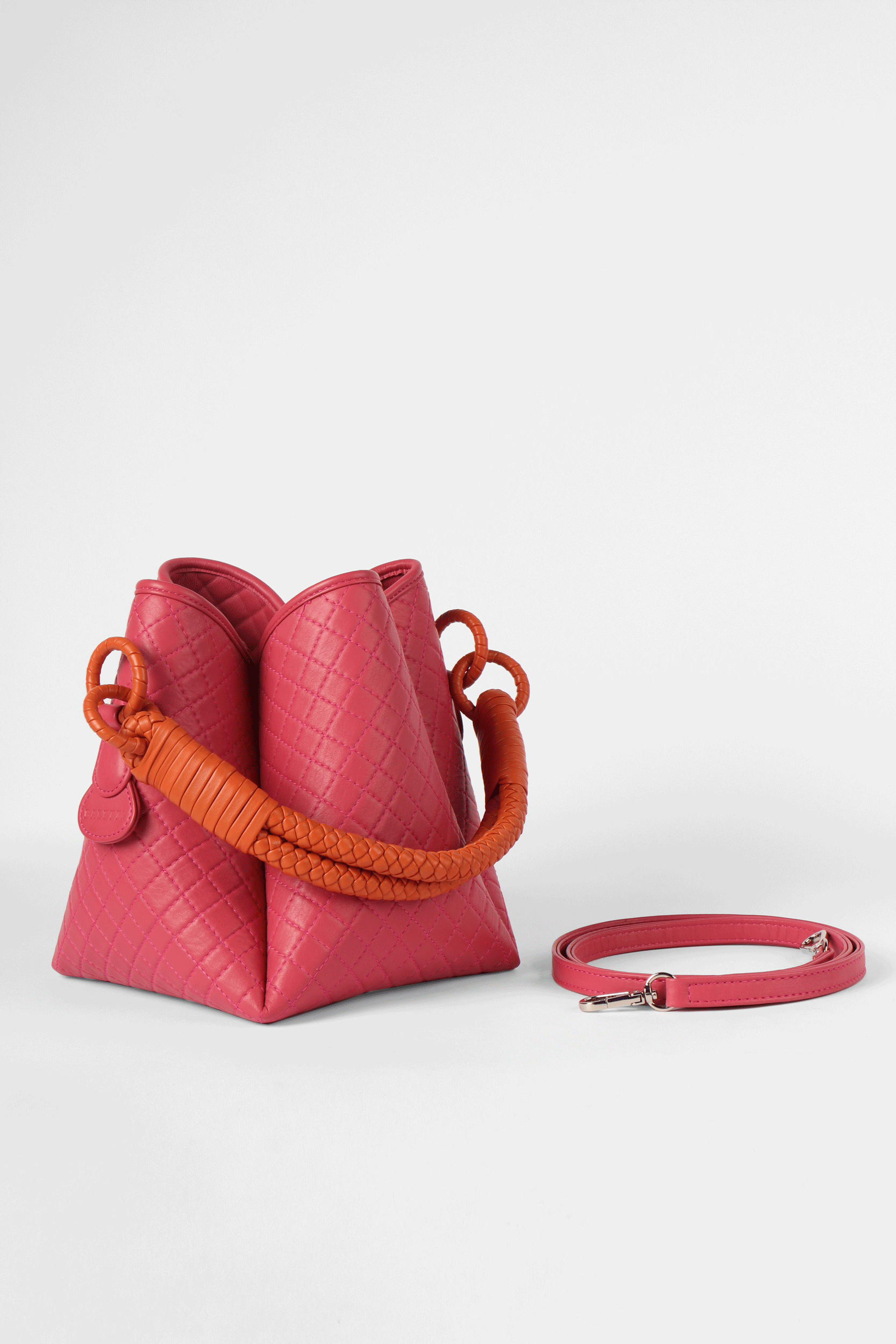 Tulip Bucket Bag, Pink & Orange