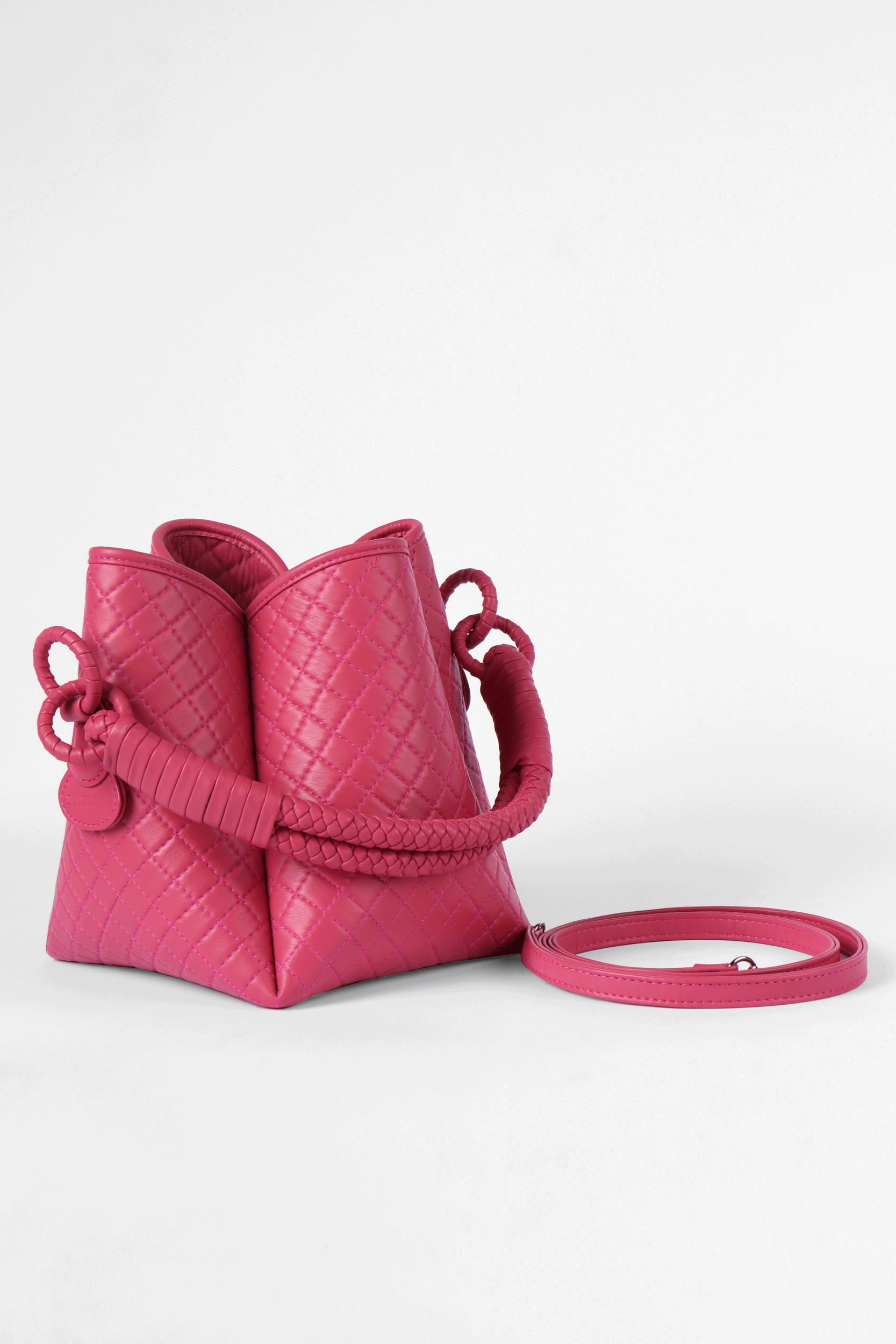 Tulip Bucket Bag, Pink.