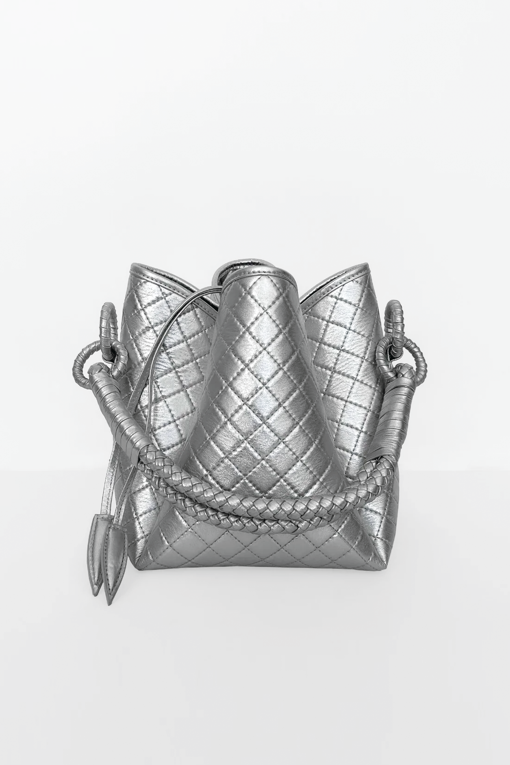 Tulip Bucket Bag, Silver. Limited Edition