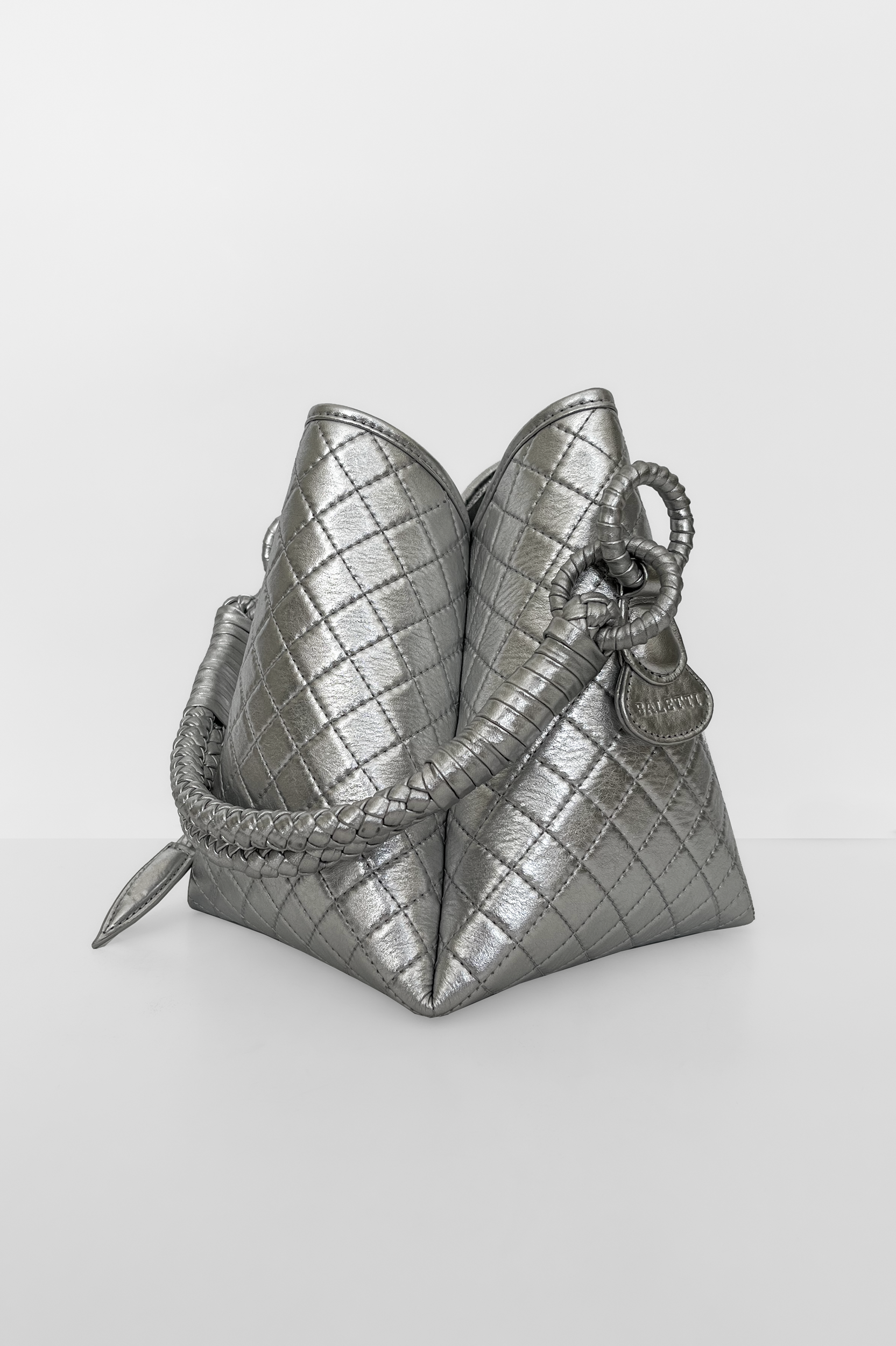 Tulip Bucket Bag, Silver. Limited Edition