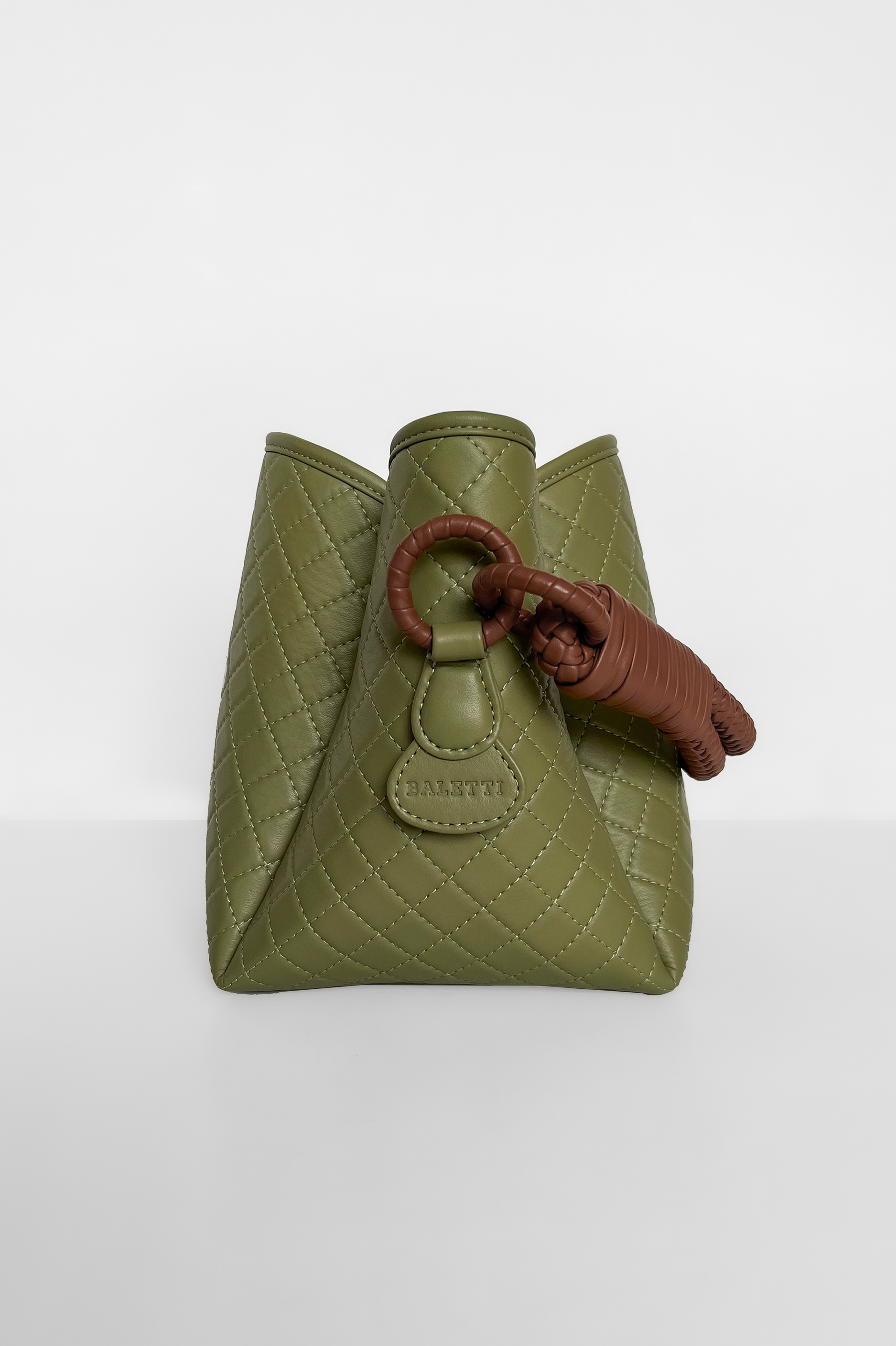 Tulip Bucket Bag, Aloe & Brandy