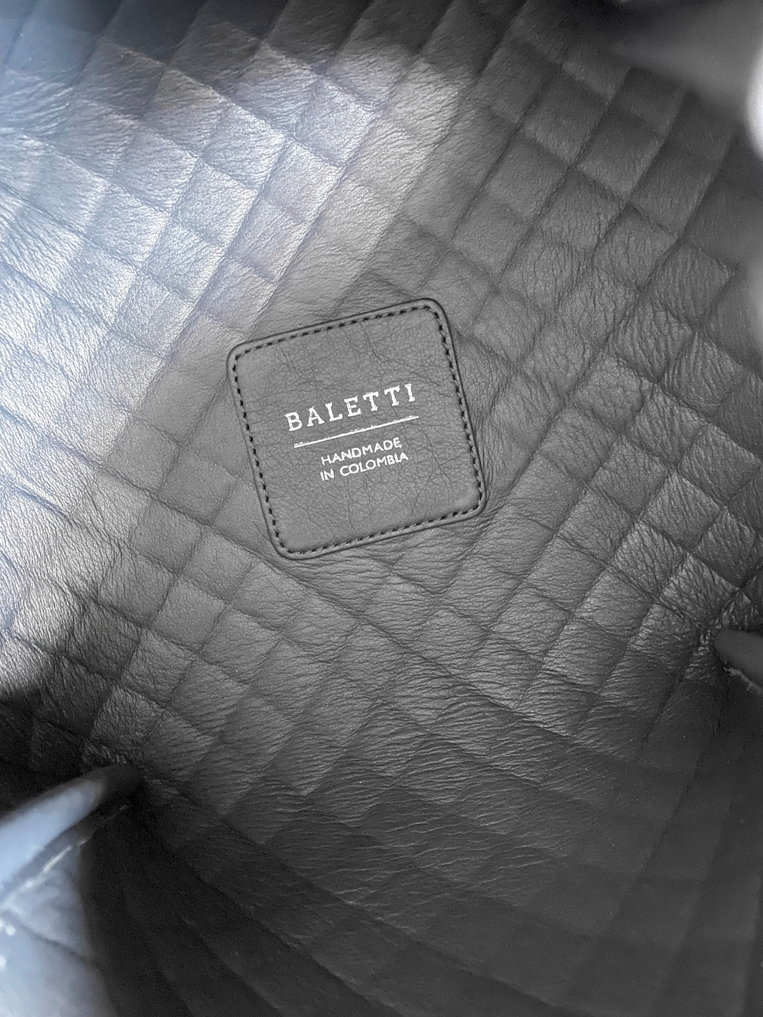 Tulip Bucket Bag, Navy Blue & Brandy