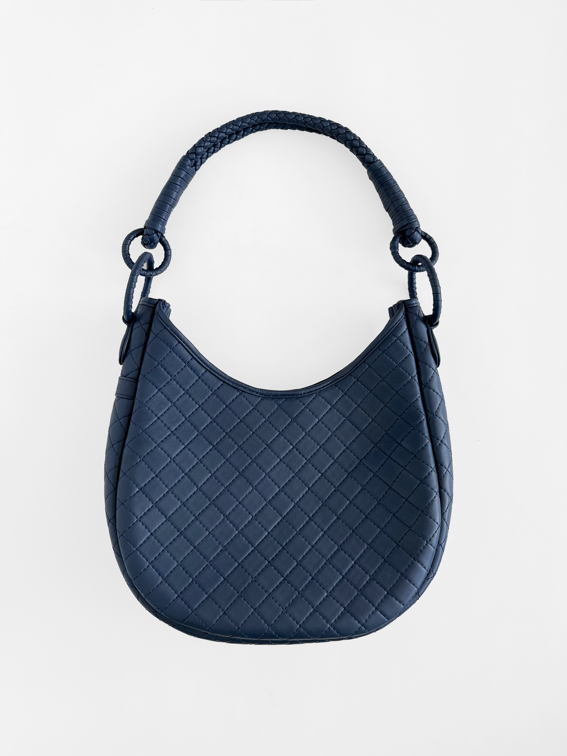 Saddle Shoulder Bag, Navy Blue