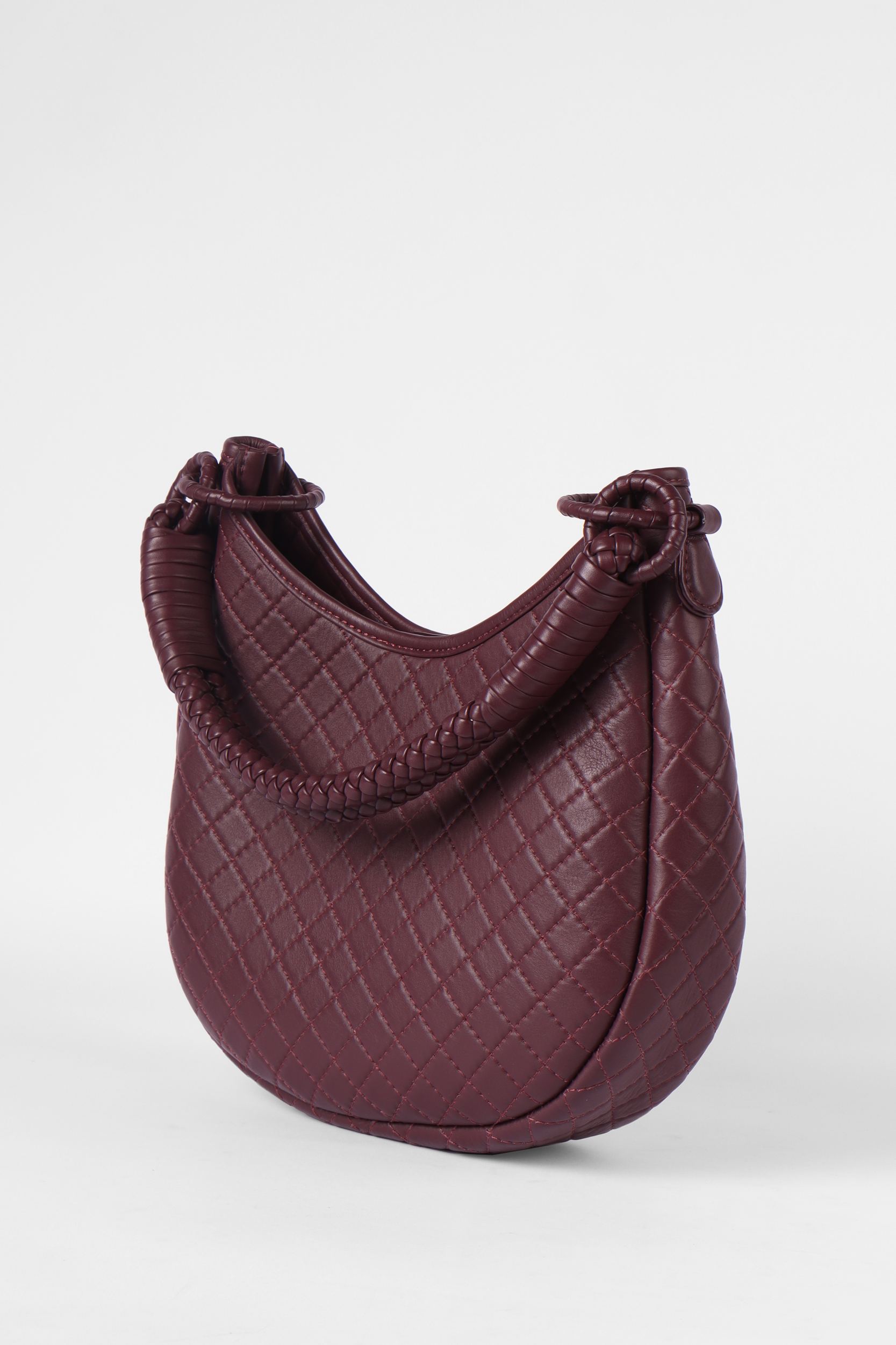 Saddle Shoulder Bag, Burgundy
