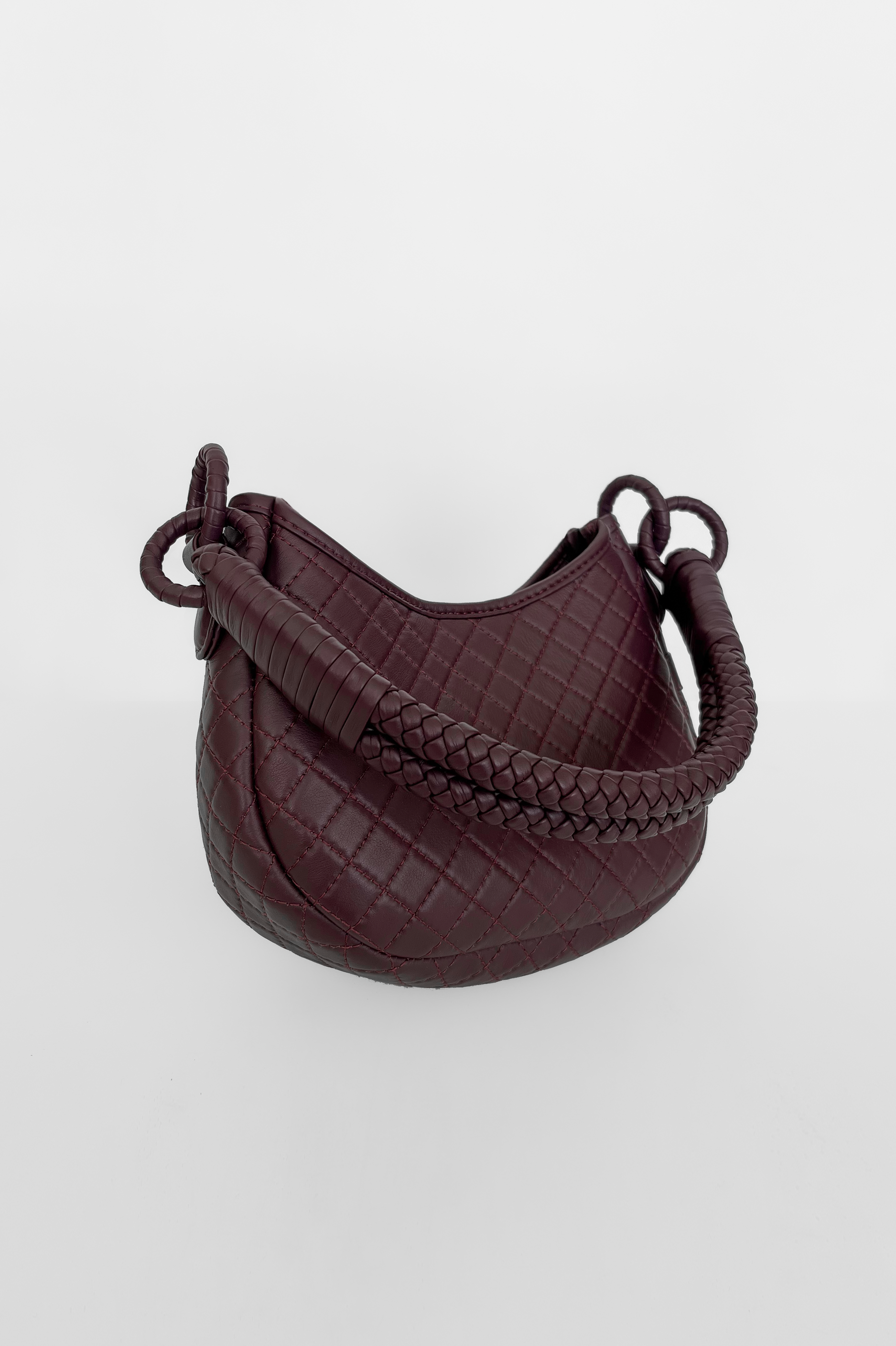 Saddle Mini, Shoulder Bag - Burgundy