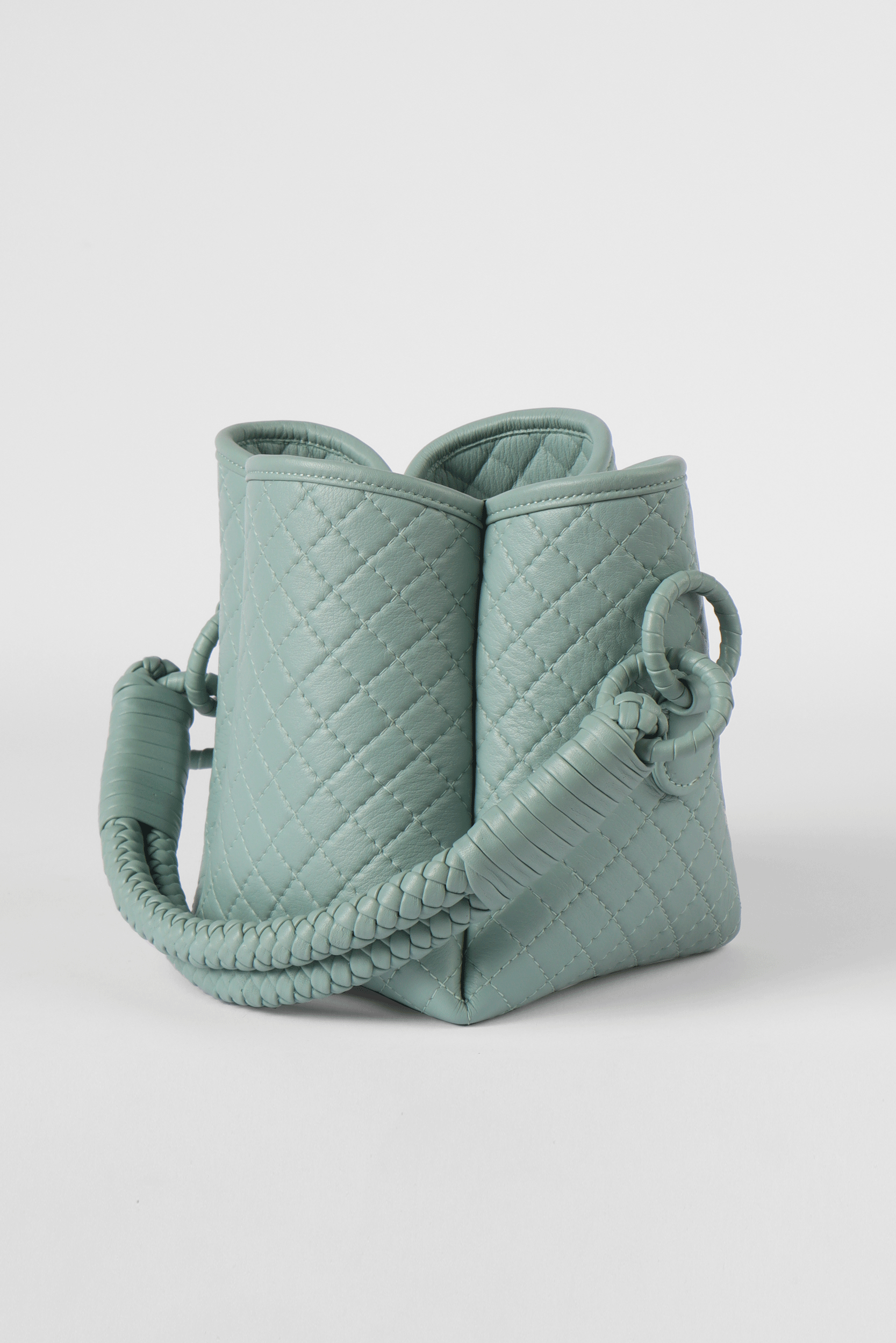 Tulip Mini Bucket Bag, Aqua